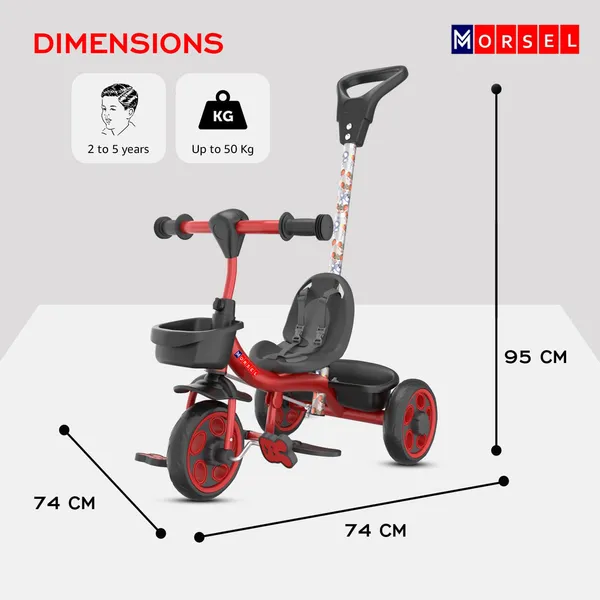 Morsel_Kids_Tricycle_With_Parent_Push_Handle_-_Red_&_Black_(2-5_Years)