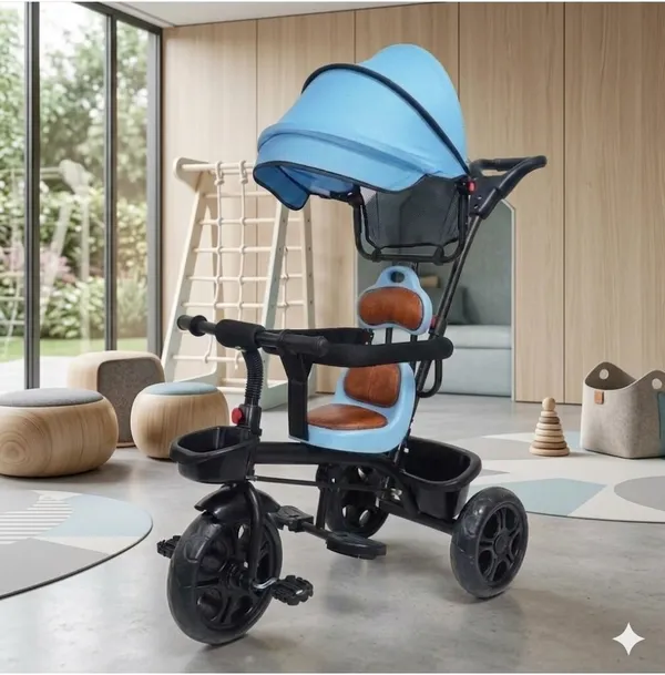 Morsel_Blue_Baby_Tricycle_With_Storage_Basket_(Basic_-_Non_Parental)