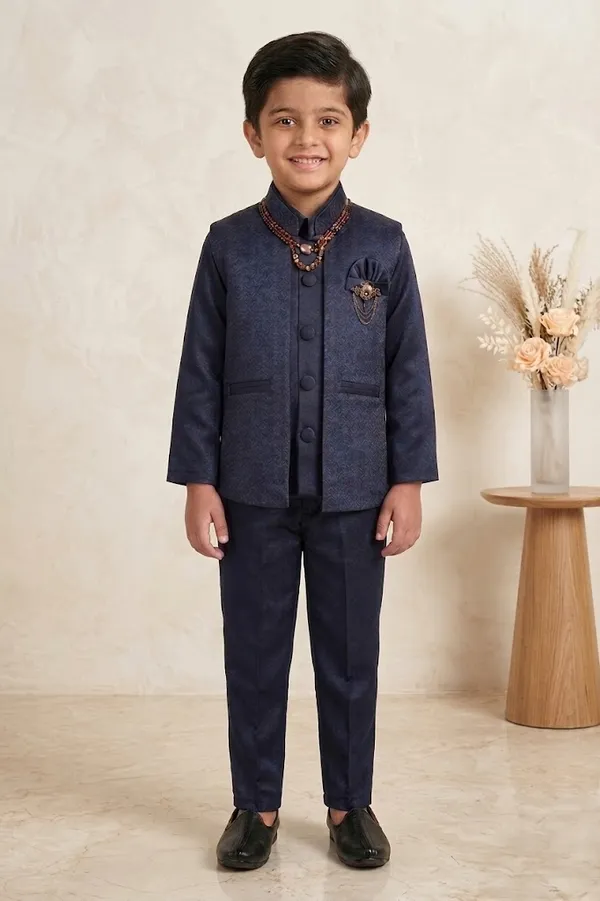 Blue_Indo_Western_Set_For_Boys_With_Beaded_Necklace_(Mala)