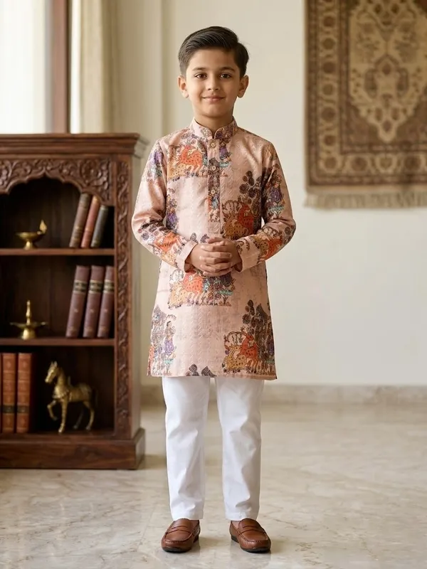 Boys_Ethnic_Traditional_Printed_Jacquard_Kurta_Pajama_Set
