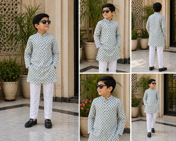 Green_And_Yellow_Printed_Regular_Fit_Kurta_Pajama_Set