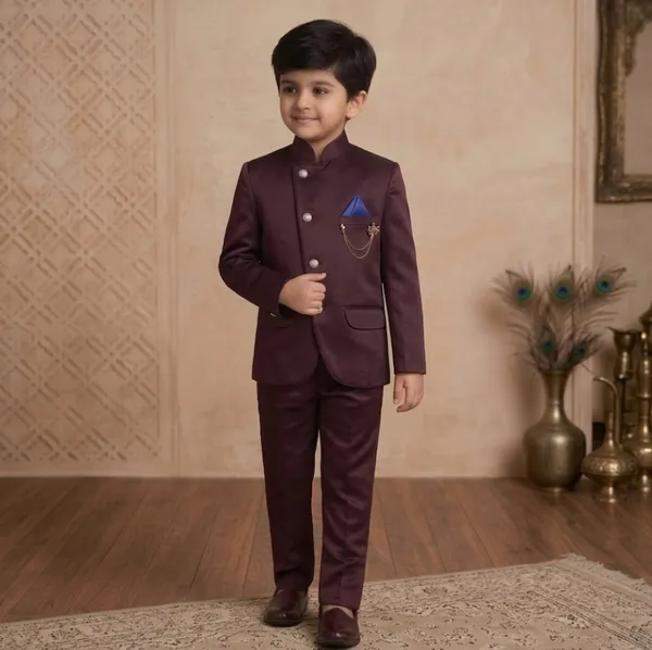 Maroon_Jodhpuri_Suit_Set_For_Boys