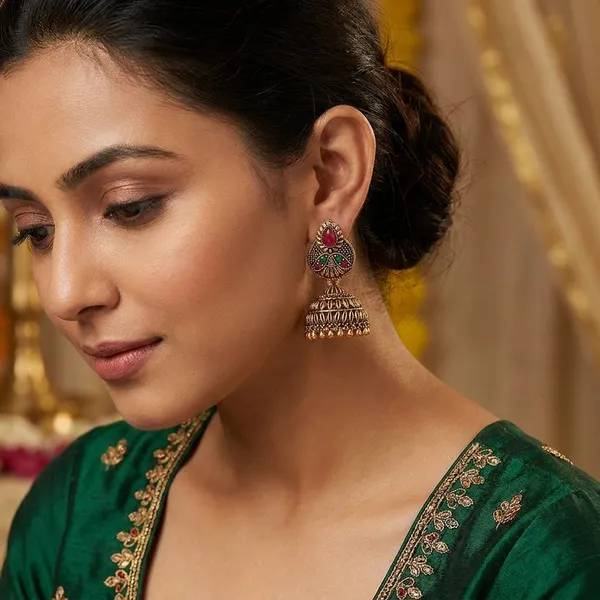 Multicolor_Traditional_Classic_Stylish_Jhumka_Stud_Earrings_For_Women