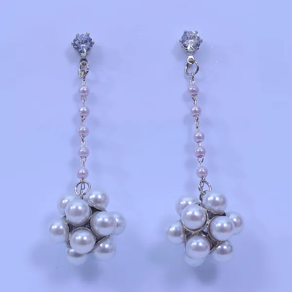 Silver_Traditional_Classic_Stylish_Pearl_Ball_Dropping_Stud_Earrings_For_Women