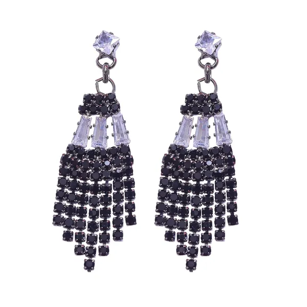 Black_Traditional_Classic_Stylish_Black_Stone_Dropping_Stud_Earrings_For_Women