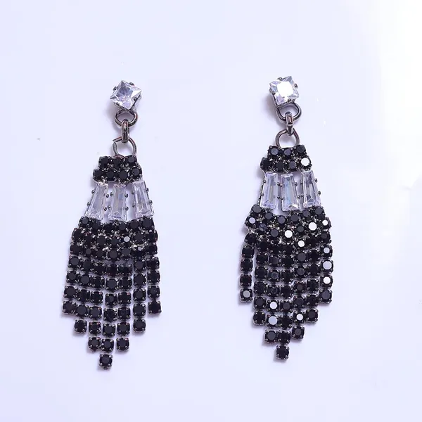 Black_Traditional_Classic_Stylish_Black_Stone_Dropping_Stud_Earrings_For_Women