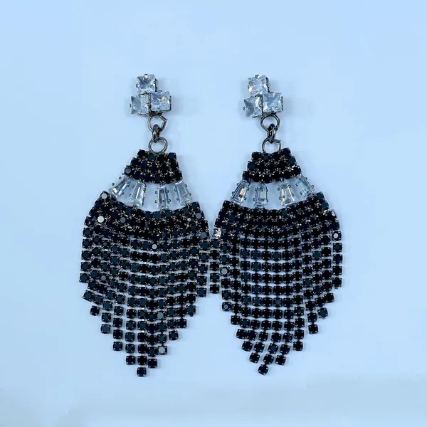 Black_Traditional_Classic_Stylish_Black_Stone_Dropping_Stud_Earrings_For_Women