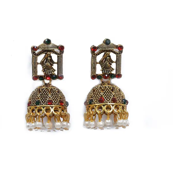 Golden_Traditional_Classic_Stylish_Golden_Jhumka_Earrings_For_Women
