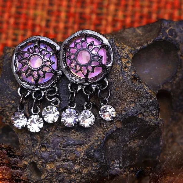 Pink_And_Clear_Traditional_Classic_Stylish_Stone_Stud_Earrings_For_Women