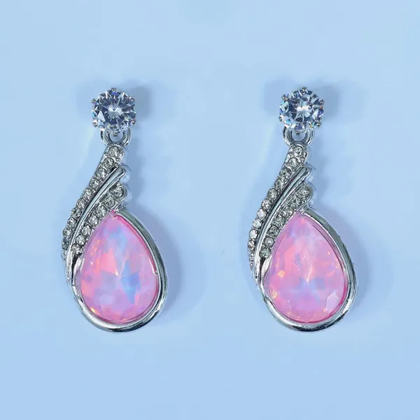 Pink_Traditional_Classic_Stylish_Stone_Drop_Stud_Earrings_For_Women