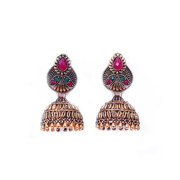 Multicolor_Traditional_Classic_Stylish_Jhumka_Stud_Earrings_For_Women