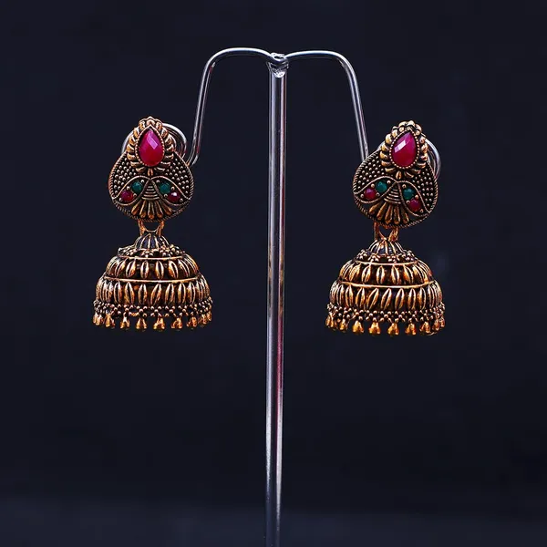 Multicolor_Traditional_Classic_Stylish_Jhumka_Stud_Earrings_For_Women