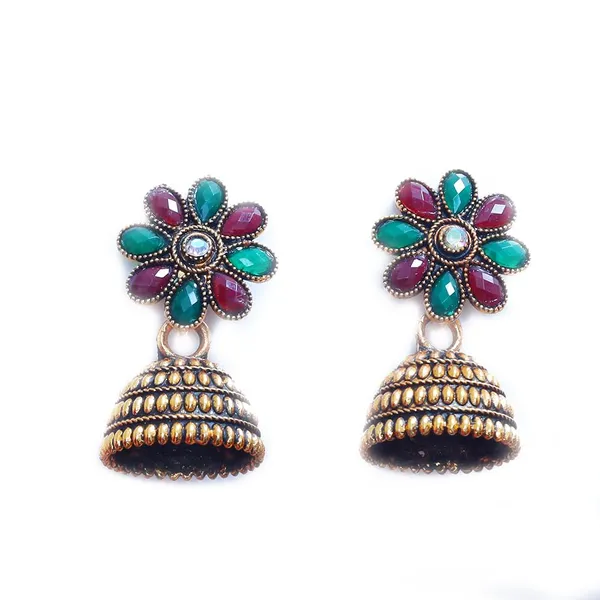 Multicolor_Traditional_Classic_Stylish_Jhumka_Stud_Earrings_For_Women