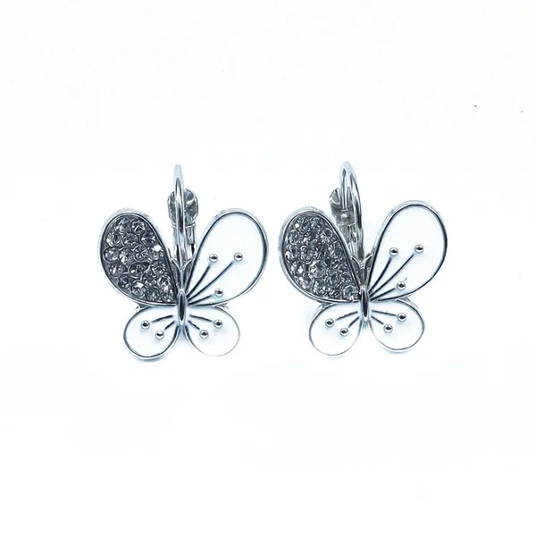 Silver_Traditional_Classic_Stylish_Butterfly_Hoop_Stud_Earrings_For_Women