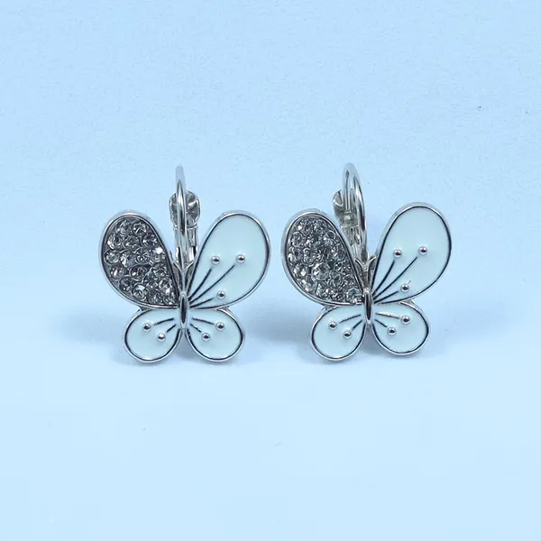 Silver_Traditional_Classic_Stylish_Butterfly_Hoop_Stud_Earrings_For_Women