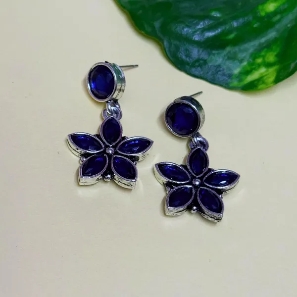 Black_Traditional_Classic_Stylish_Oxidized_Kundan_Dropping_Earrings_For_Women