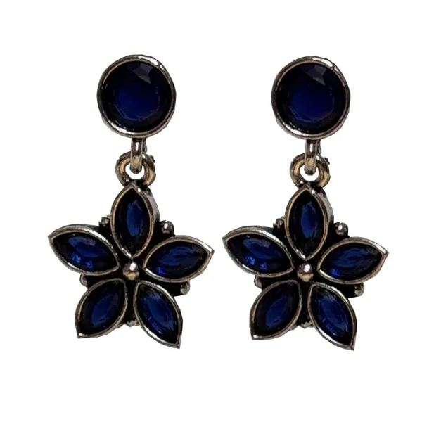 Black_Traditional_Classic_Stylish_Oxidized_Kundan_Dropping_Earrings_For_Women