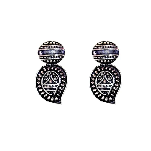 Silver_Traditional_Classic_Stylish_Oxidized_Kundan_Pearl_Dropping_Stud_Earrings_For_Women