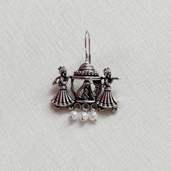 Silver_Traditional_Classic_Stylish_Oxidized_Kundan_Pearl_Dropping_Stud_Earrings_For_Women