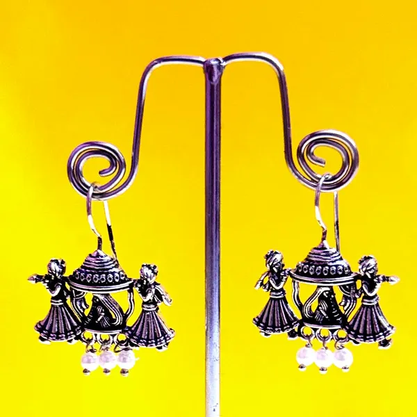 Silver_Traditional_Classic_Stylish_Oxidized_Kundan_Pearl_Dropping_Stud_Earrings_For_Women