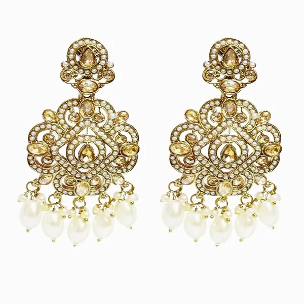 Golden_Traditional_Classic_Stylish_Chandbali_Pearl_Dropping_Stud_Earrings_For_Women