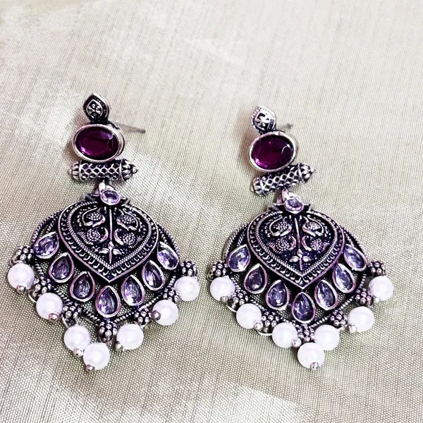 Multicolor_Traditional_Classic_Stylish_Oxidized_Kundan_Stud_Earrings_For_Women