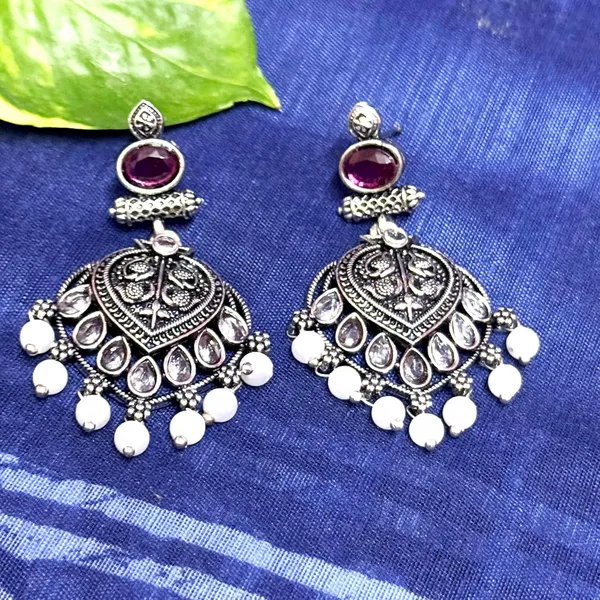 Multicolor_Traditional_Classic_Stylish_Oxidized_Kundan_Stud_Earrings_For_Women