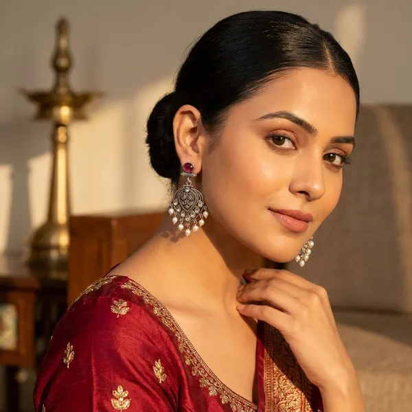 Multicolor_Traditional_Classic_Stylish_Oxidized_Kundan_Stud_Earrings_For_Women