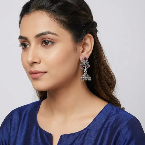Multicolor_Traditional_Classic_Stylish_Jhumka_Stud_Earrings_For_Women