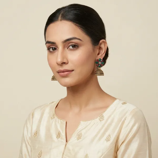 Multicolor_Traditional_Classic_Stylish_Jhumka_Stud_Earrings_For_Women
