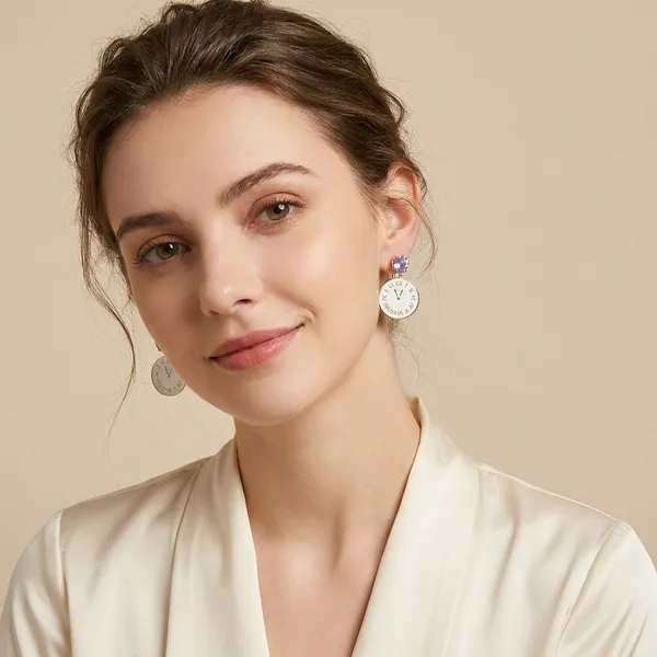 White_Traditional_Classic_Stylish_Clock_Stud_Earrings_For_Women