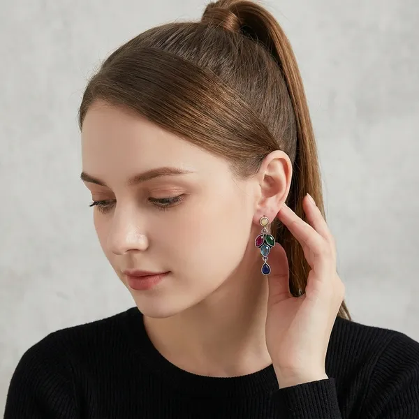 Multicolor_Traditional_Classic_Stylish_Oxidized_Kundan_Stone_Dropping_Stud_Earrings_For_Women
