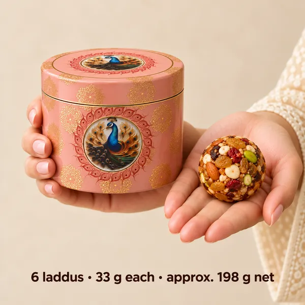 AyuraOne_6_Laddu_Peacock_Gift_Tin