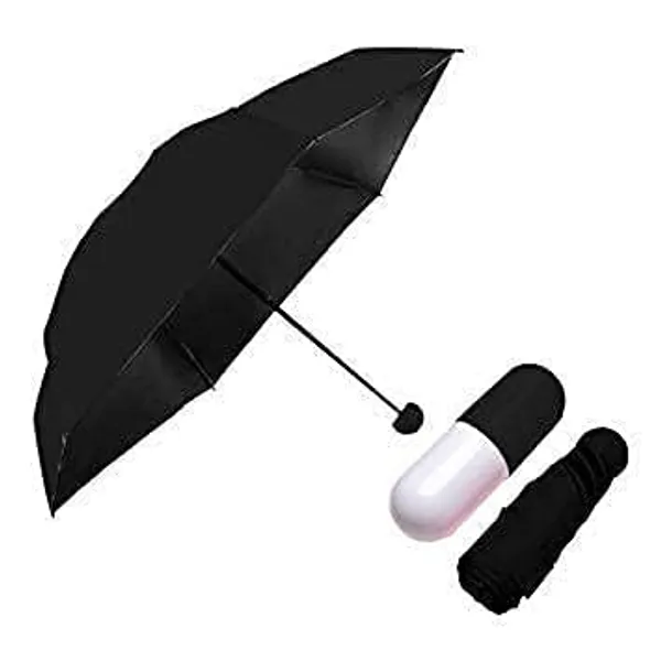 Capsule_Umbrella_Uv_Protection_Tablet_Umbrella_For_Rain_Windproof_Sun_Protection_Features_Double_Layer_5_Folding_Automatic_Open_Compact_Capsule_Case_For_Men_Women_Kids_Black