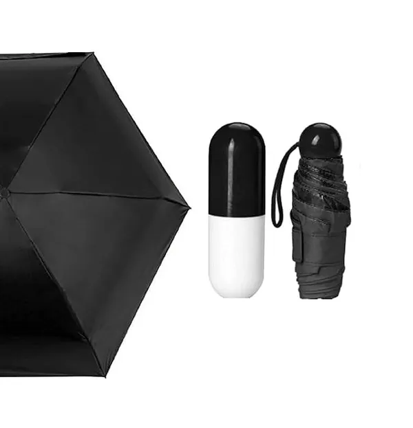 Capsule_Umbrella_Uv_Protection_Tablet_Umbrella_For_Rain_Windproof_Sun_Protection_Features_Double_Layer_5_Folding_Automatic_Open_Compact_Capsule_Case_For_Men_Women_Kids_Black
