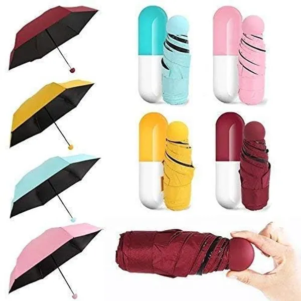 Capsule_Umbrella_Uv_Protection_Tablet_Umbrella_For_Rain_Windproof_Sun_Protection_Features_Double_Layer_5_Folding_Automatic_Open_Compact_Capsule_Case_For_Men_Women_Kids_Black