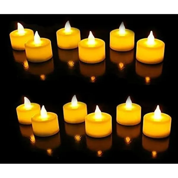 White_Plastic_Decorative_Tea_Light_Candles_(Pack_Of_24)