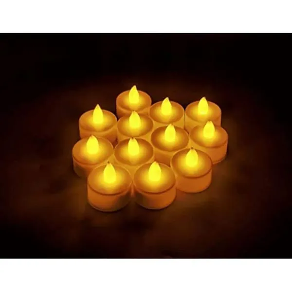 White_Plastic_Decorative_Tea_Light_Candles_(Pack_Of_24)