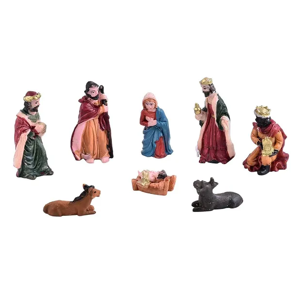 Red_And_Grey_Plastic_Christmas_Nativity_Scene_(Pack_Of_8)