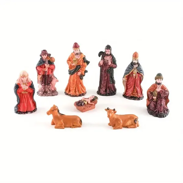 Red_And_Grey_Plastic_Christmas_Decorations_Items_(Pack_Of_9)