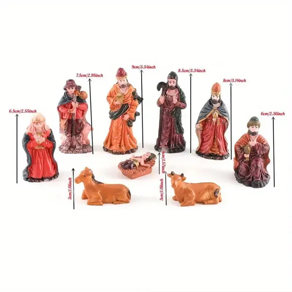 Red_And_Grey_Plastic_Christmas_Decorations_Items_(Pack_Of_9)
