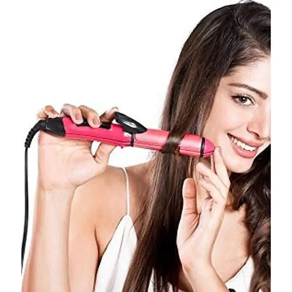 Pink_Steal_Hair_Straightener