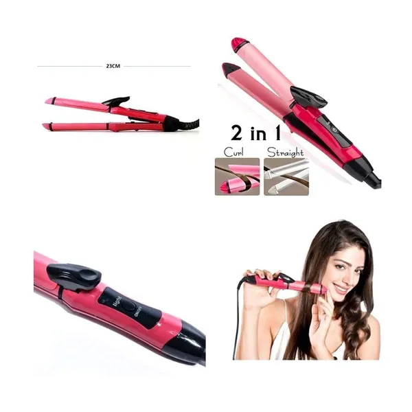 Pink_Steal_Hair_Straightener