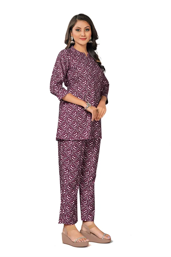 Dark_Pink_Grey_Cotton_Printed_Straight_Kurta_Pyjama_Set_For_Women