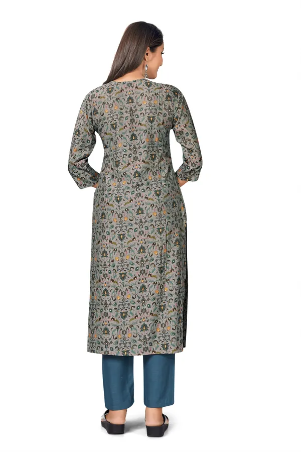 Grey_Cotton_Straight_Multicolour_Floral_Printed_Kurta_Pant_Set_For_Women