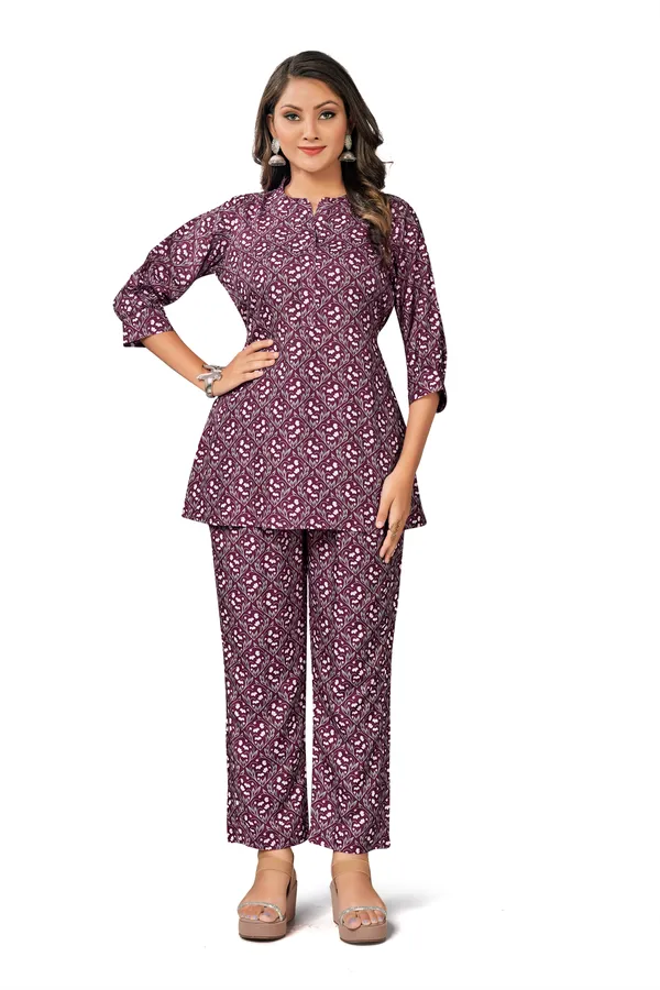 Dark_Pink_Grey_Cotton_Printed_Straight_Kurta_Pyjama_Set_For_Women