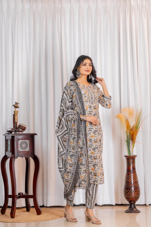 Grey_Cotton_Floral_Printed_Embroidered_Kurta_Set_With_Dupatta_For_Women