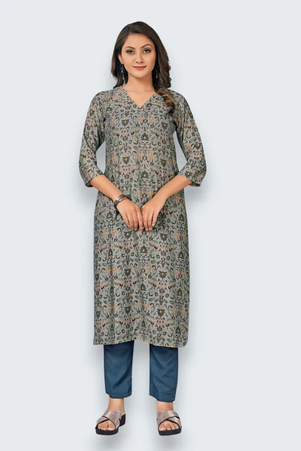 Grey_Cotton_Straight_Multicolour_Floral_Printed_Kurta_Pant_Set_For_Women