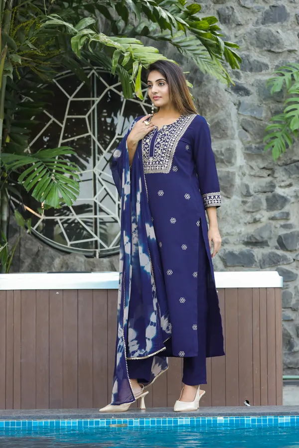 Blue_Cotton_Straight_Mirror_Work_Embroidered_Kurta_Set_With_Dupatta_For_Women