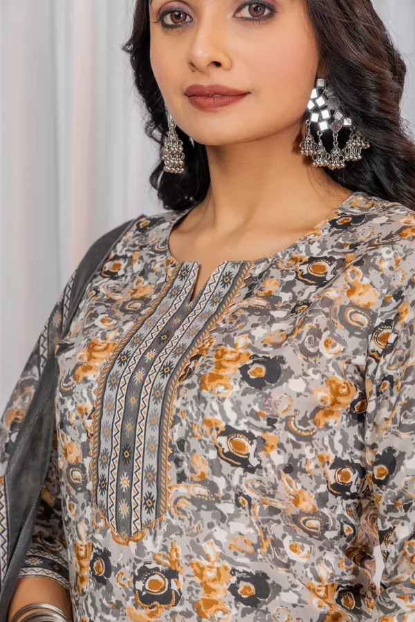 Grey_Cotton_Floral_Printed_Embroidered_Kurta_Set_With_Dupatta_For_Women